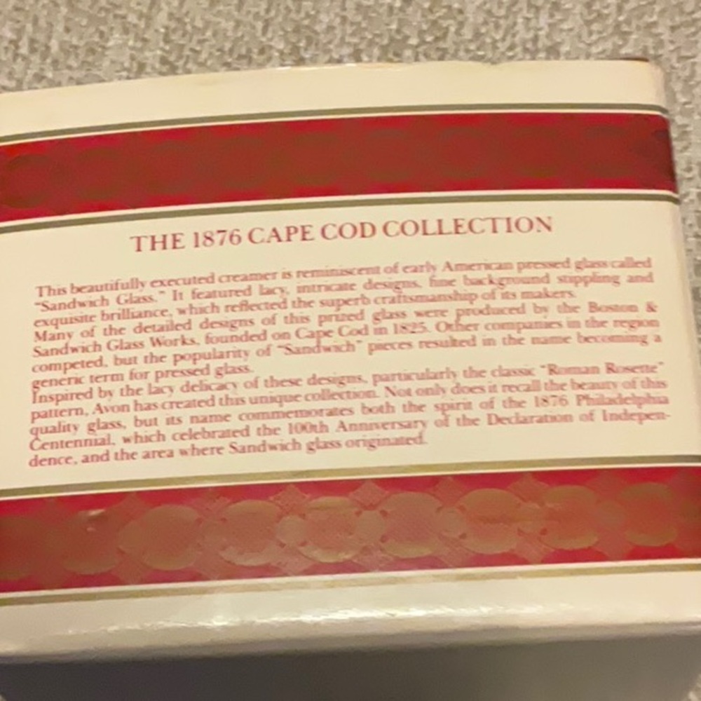 Avon Cape Cod Red Glass Sugar Creamer Set - Picture 4 of 4